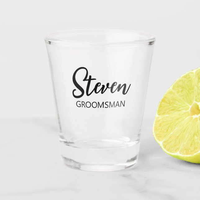 Wedding Party Personalised Shot Glass Gift (Front)