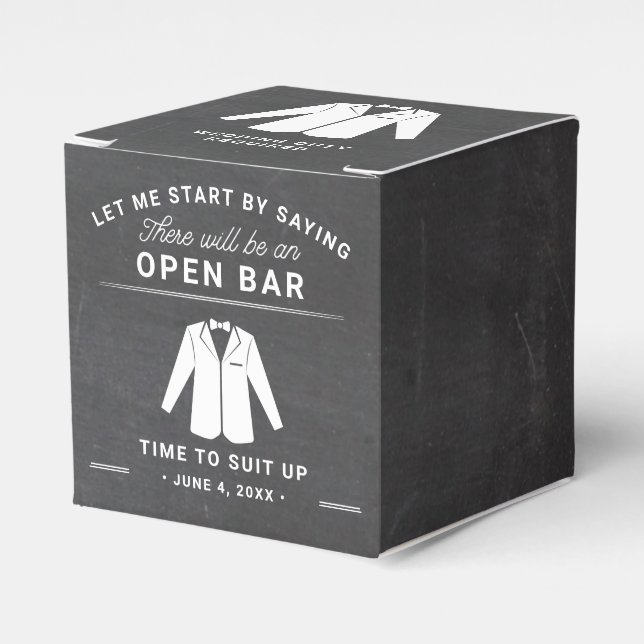 Wedding Party Proposal Will You Be My Groomsman Favour Box (Front Side)