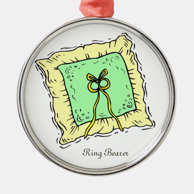 Wedding Party Ring Bearer Christmas Ornament Gift (Front)