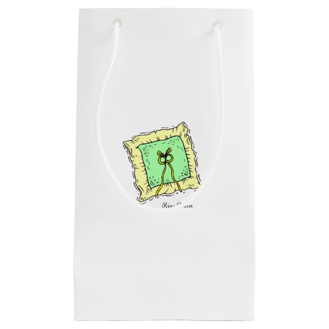 Wedding Party Ring Bearer Pillow White Gift Bag (Front)