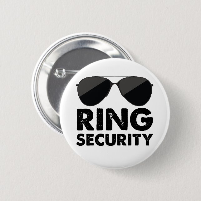 Wedding Party Ring Security Wedding Ring 6 Cm Round Badge (Front & Back)