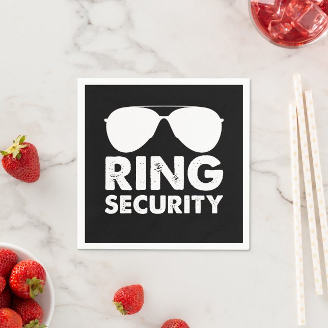Wedding Party Ring Security Wedding Ring Napkin (Insitu)