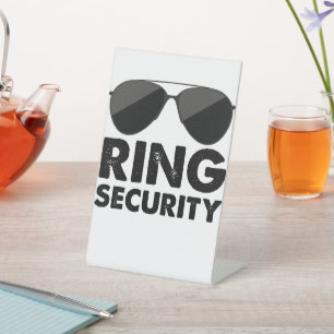Wedding Party Ring Security Wedding Ring Pedestal Sign