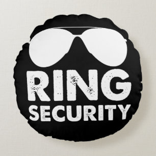 Wedding Party Ring Security Wedding Ring Round Cushion