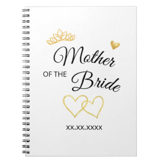 Wedding Party Role & Date Elegant Design Notebook