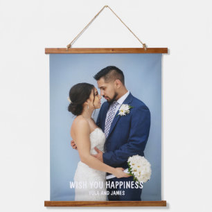 Wedding Party Script Photo Overlay Hanging  Tapestry