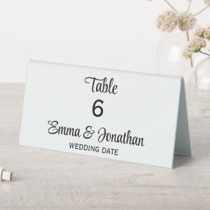 Wedding Party Table Tent Cards