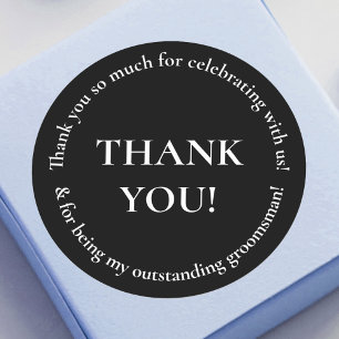 Wedding Party Thank You Wedding Favour Sticker