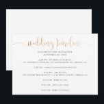 Wedding party timeline script. Simple calligraphy Invitation<br><div class="desc">Wedding party timeline. Printed card doesn't contain real foil or sparkles. Please contact me if you need additional items.</div>