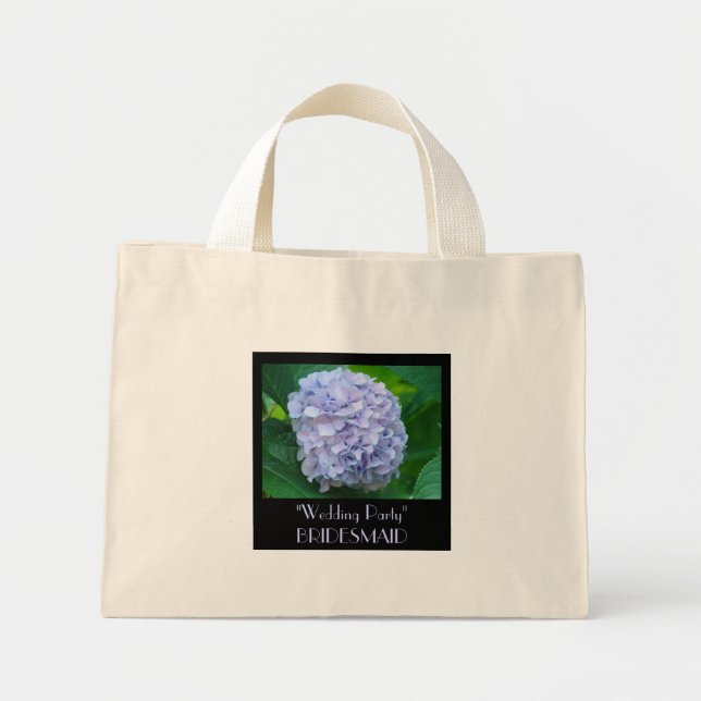 Wedding Party Tote Bag gift BRIDESMAID Hydrangea (Front)