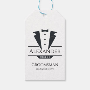 Wedding Party Tuxedo Gifts Groomsman   Gift Tags