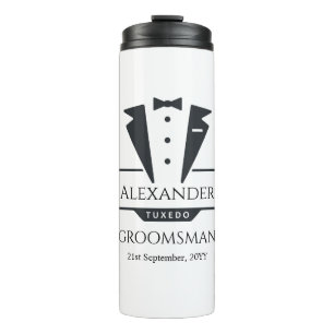 Wedding Party Tuxedo Gifts Groomsman Thermal Tumbler