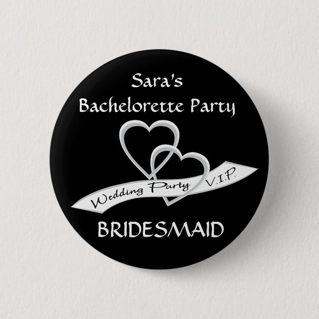 Wedding Party VIP 6 Cm Round Badge (Front)