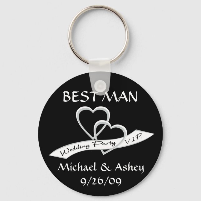 Wedding Party VIP Key Ring (Front)
