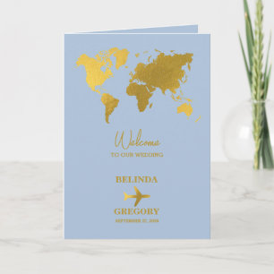 Wedding Passport Blush Dusty Blue Order of Service Programme