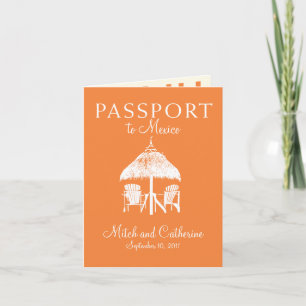 Wedding Passport Invitation to Mexico