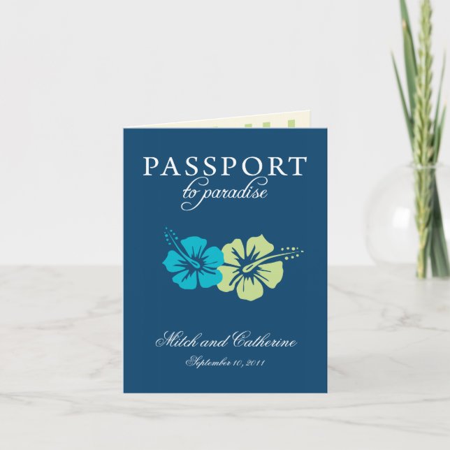 Wedding Passport Invitation to Mexico (Front)