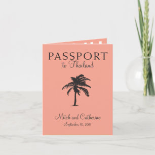 Wedding Passport Invitation to Thailand
