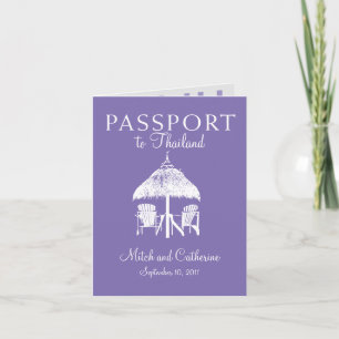 Wedding Passport Invitation to Thailand