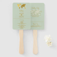 Wedding Passport Sage Green Gold Program