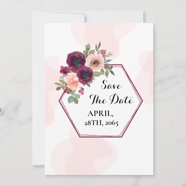Wedding Pastel Colour Invitation Card Design (Back)