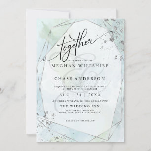 WEDDING Pastel Dusty Blue Sage Silver Jaspé