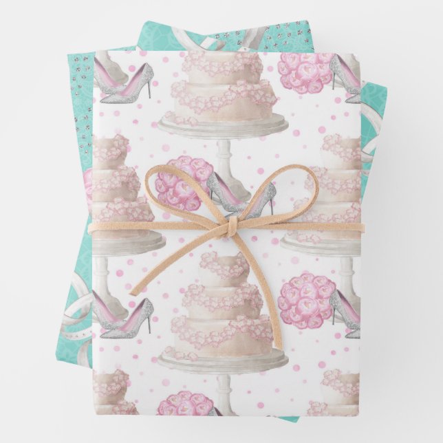 Wedding Pattern Wrapping Paper Sheet (In situ)