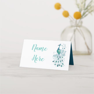 Wedding Peacock Place Name Card