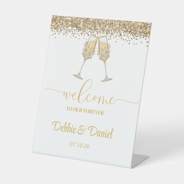 Wedding Pedestal Sign (Front)