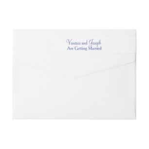 Wedding Periwinkle White Wrap Around Label