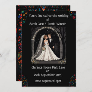 Wedding Personalised Invite Cartoon Image