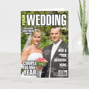 Wedding Personalised Magazine Cover Card