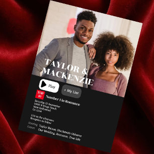 Wedding Personalised Movie Synopsis Photo Invitation