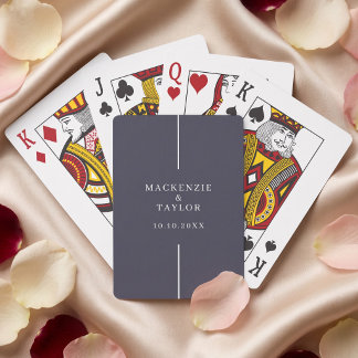 Wedding Personalised Name and Date Playing Cards