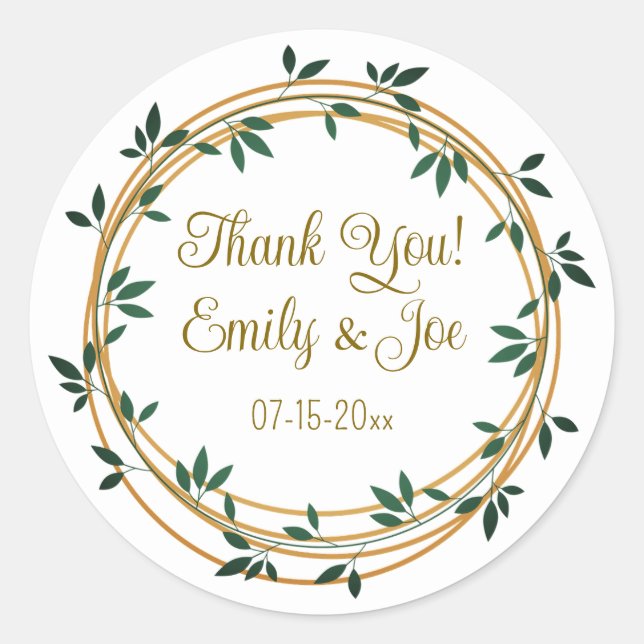 Wedding personalised stickers (Front)