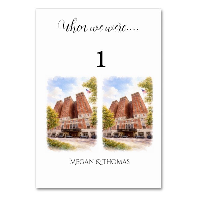 Wedding Personalised Table Number (Front)