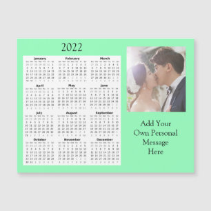Wedding Photo 2022 Mini Calendar Magnetic Invitat Invitation
