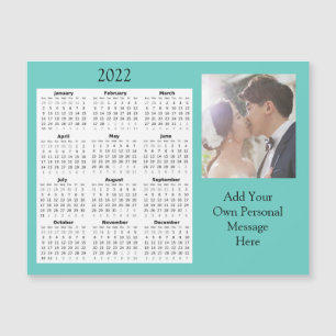 Wedding Photo 2022 Mini Calendar  Magnetic Invitat Magnetic Invitation