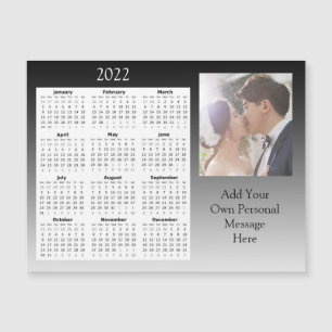 Wedding Photo 2022 Mini Calendar  Magnetic Invitat Magnetic Invitation