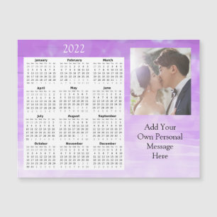 Wedding Photo 2022 Mini Calendar Magnetic Invitat Magnetic Invitation