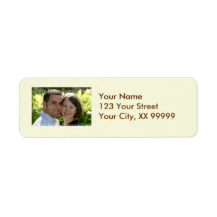 Wedding Photo Address Labels in Cream
