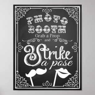 Wedding photo booth sign chalkboard
