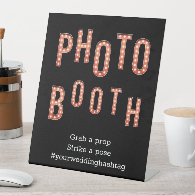 Wedding Photo Booth Theatre Lights Sign (In SItu)