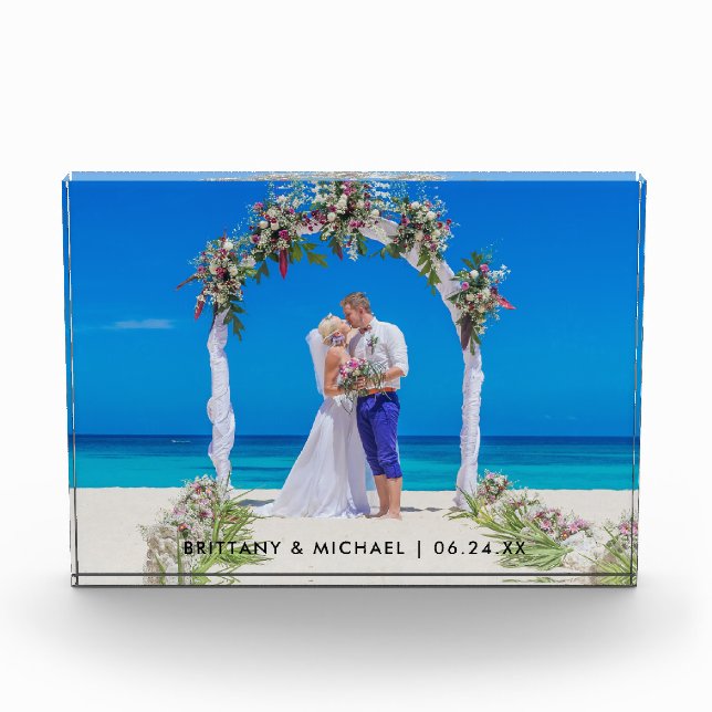 Wedding Photo Bride and Groom Photo Block (Front)