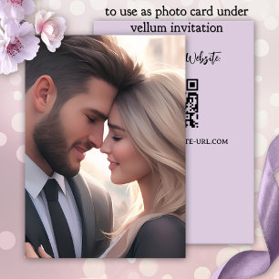 Wedding Photo Card with QR Code