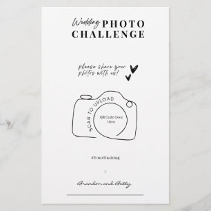 Wedding Photo Challenge, I Spy Wedding Game Flyer