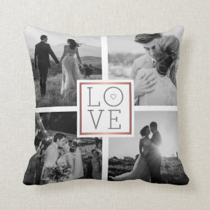 Wedding Photo Collage Love Cushion