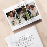 Wedding Photo Collage Mr and Mrs Thank You
