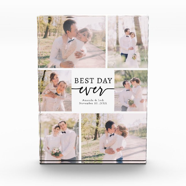 Wedding Photo Collage Photo Block (Front)