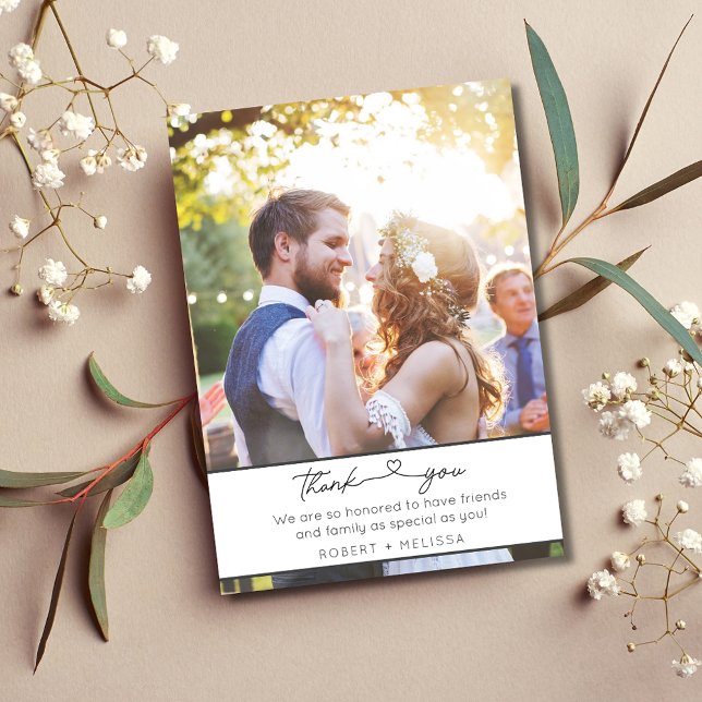 Wedding Photo Collage Script Thank You Card (Wedding Photo Collage Script Thank You card)